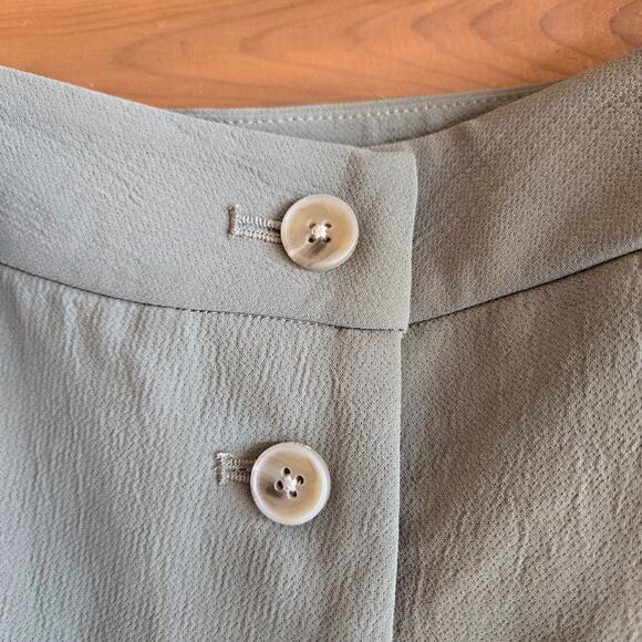 Aritzia Wilfred Tai Mini Skirt Sage Green Button Front 6 High Waisted Pastel - Picture 3 of 6